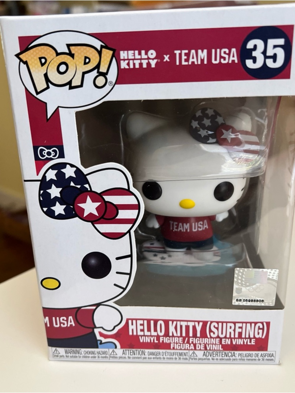 Hello Kitty Surfer Funko Pop! #35 - Team USA Olympics NEW
